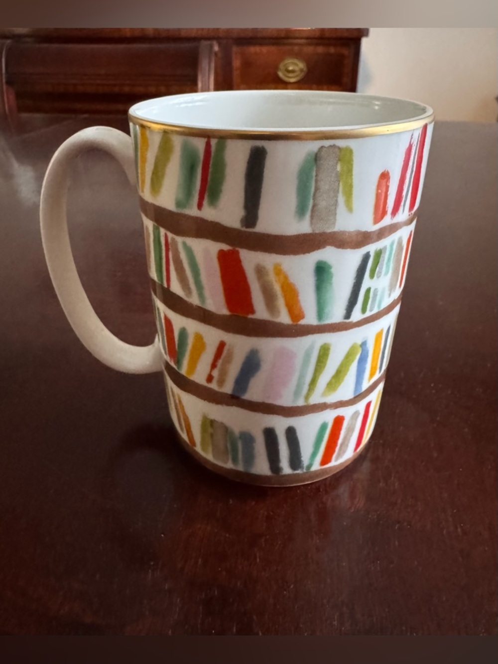 Kate Spade x Lenox Mug Illustrated Collection Library Books    Classic Colorful - Picture 6 of 10